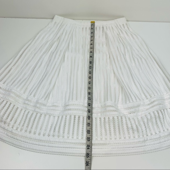 H&M Lace Skirt White Bohemian Mesh A Line Size 12 - Picture 10 of 10